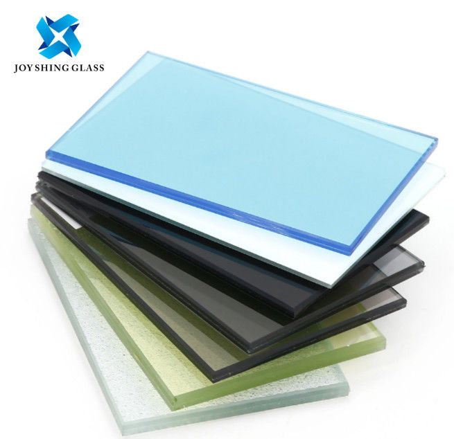 Amarelo verde azul vermelho revestido liso artístico do vidro de flutuador para a decoração de Windows