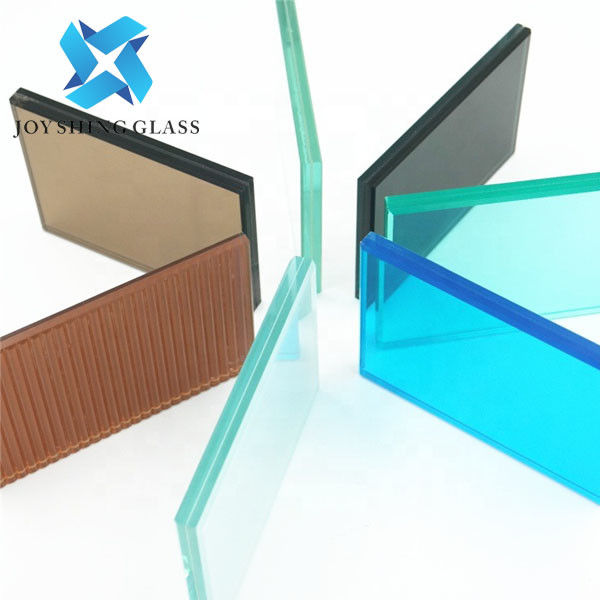 10.38mm Ford Vidro laminado de cor azul para divisória