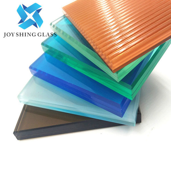 10.38mm Ford Vidro laminado de cor azul para divisória
