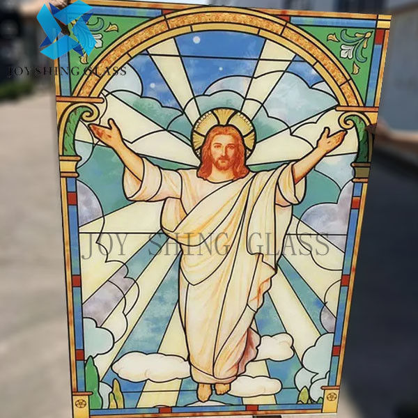 O dobro contínuo de Tiffany Art Church Stained Glass 3mm-22mm vitrificou o vidro de janela para a parede