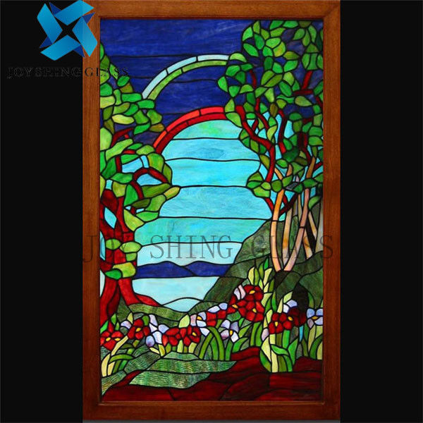 O dobro contínuo de Tiffany Art Church Stained Glass 3mm-22mm vitrificou o vidro de janela para a parede