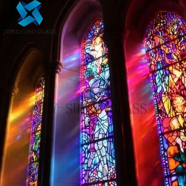 ODM disponível colorido do OEM da amostra do vitral da igreja personalizado