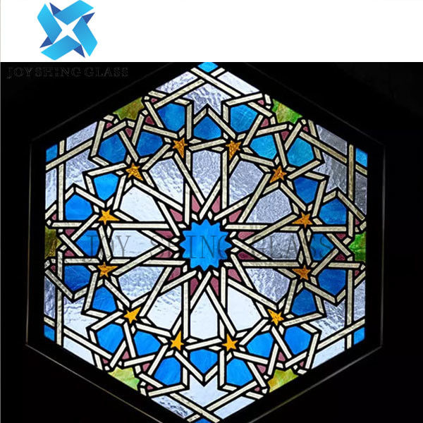 O dobro contínuo de Tiffany Art Church Stained Glass 3mm-22mm vitrificou o vidro de janela para a parede
