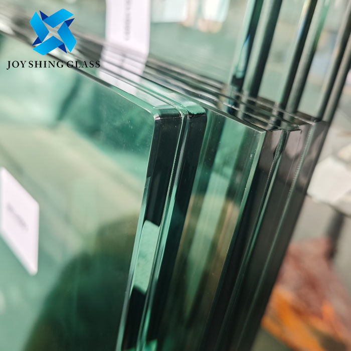 Vidro laminado de filme PVB transparente de 20,76 mm personalizado com canto de segurança
