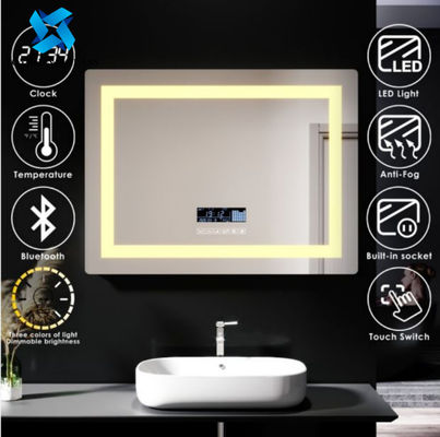 Espelho iluminado caloroso do banheiro do diodo emissor de luz com Bluetooth 600*800 700*900 750*1000