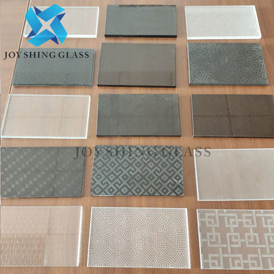 Ácido gravado laminou 6.38mm de vidro a 100mm Grey Laminated Glass