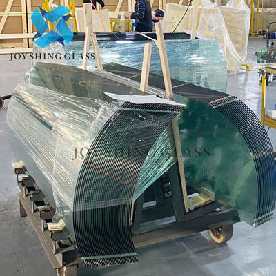 Forma de vidro curvada feita sob encomenda da cor do tamanho da espessura da porta do chuveiro