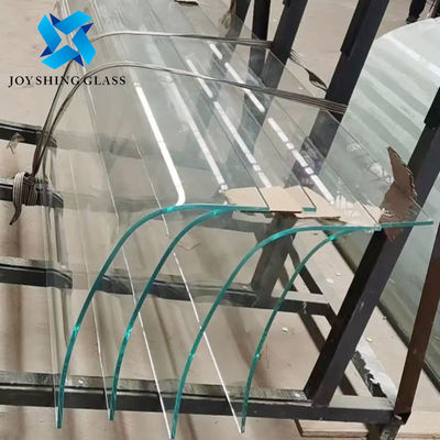 Vidro endurecido de 8 mm ultra-claro curvado para escadas curvadas