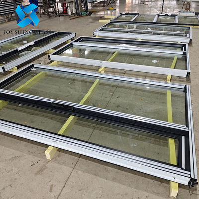 Porta de vidro de alumínio horizontal deslizante para sala de estar